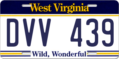 WV license plate DVV439