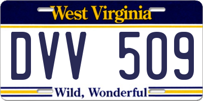 WV license plate DVV509
