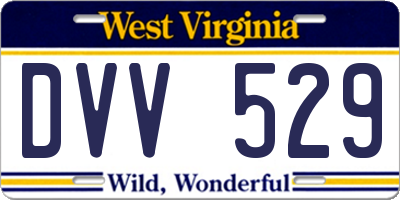 WV license plate DVV529