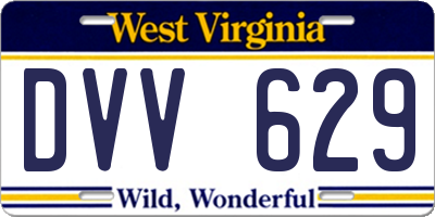 WV license plate DVV629
