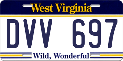 WV license plate DVV697