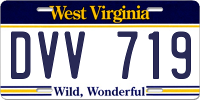 WV license plate DVV719