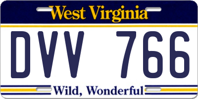 WV license plate DVV766