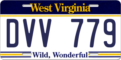 WV license plate DVV779