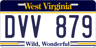 WV license plate DVV879