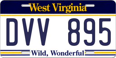 WV license plate DVV895