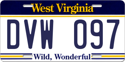 WV license plate DVW097