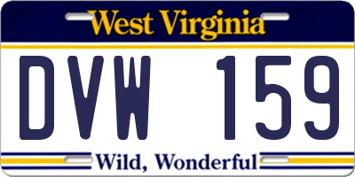 WV license plate DVW159