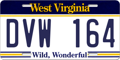 WV license plate DVW164