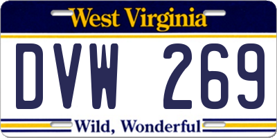 WV license plate DVW269