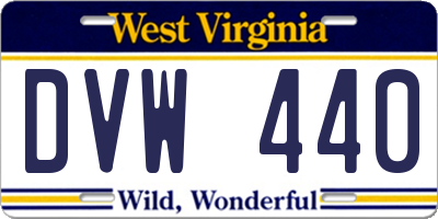 WV license plate DVW440