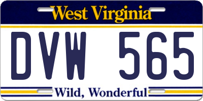 WV license plate DVW565
