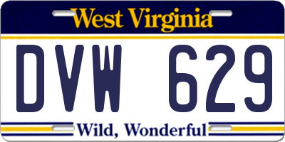 WV license plate DVW629