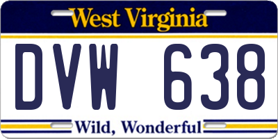 WV license plate DVW638