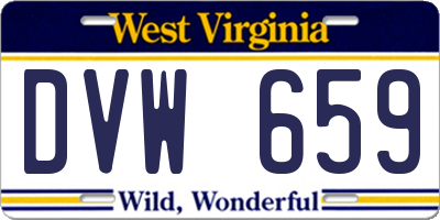 WV license plate DVW659