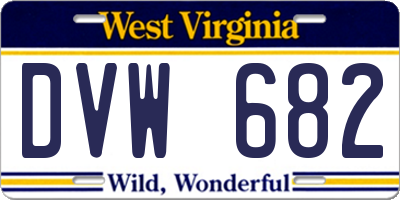 WV license plate DVW682