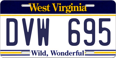 WV license plate DVW695