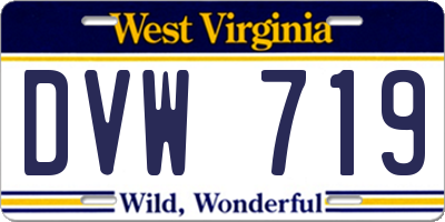 WV license plate DVW719