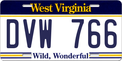 WV license plate DVW766