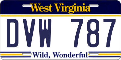WV license plate DVW787