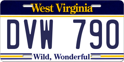 WV license plate DVW790
