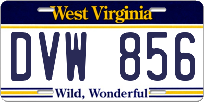 WV license plate DVW856