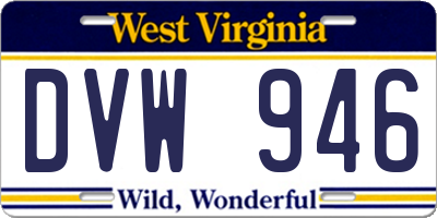 WV license plate DVW946