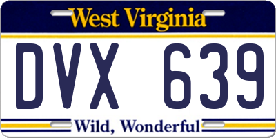 WV license plate DVX639