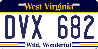 WV license plate DVX682