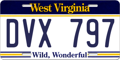 WV license plate DVX797