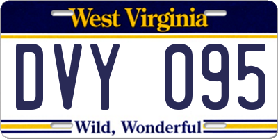 WV license plate DVY095