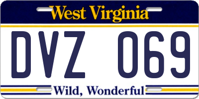 WV license plate DVZ069