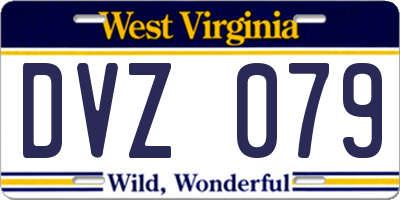 WV license plate DVZ079