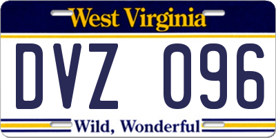 WV license plate DVZ096