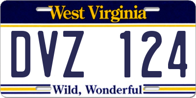 WV license plate DVZ124