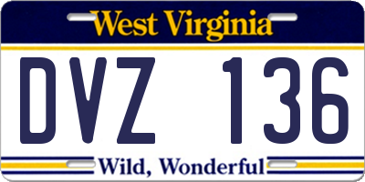 WV license plate DVZ136