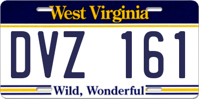 WV license plate DVZ161