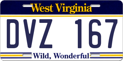 WV license plate DVZ167