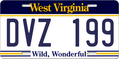 WV license plate DVZ199