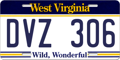 WV license plate DVZ306