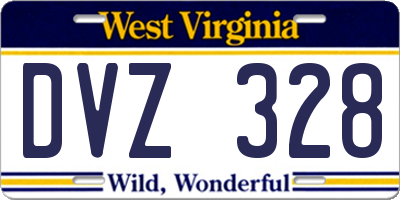 WV license plate DVZ328