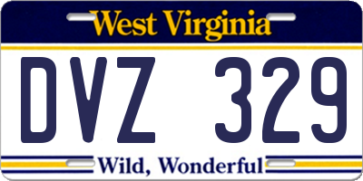 WV license plate DVZ329