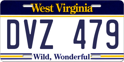 WV license plate DVZ479