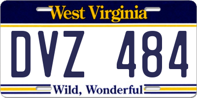WV license plate DVZ484