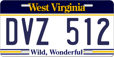WV license plate DVZ512