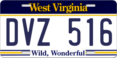 WV license plate DVZ516