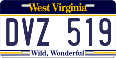 WV license plate DVZ519