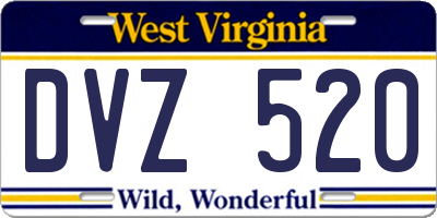 WV license plate DVZ520