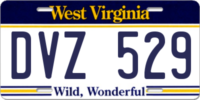 WV license plate DVZ529