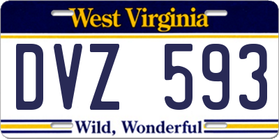 WV license plate DVZ593